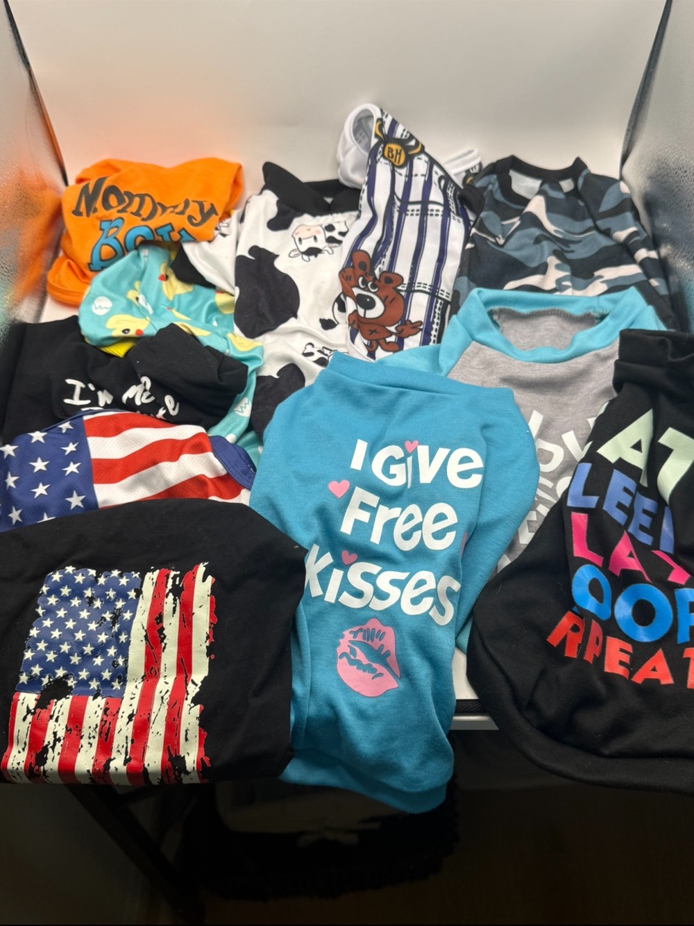 Dog Clothing Lot – XS/S – Assorted Shirts, Sweaters, onesies